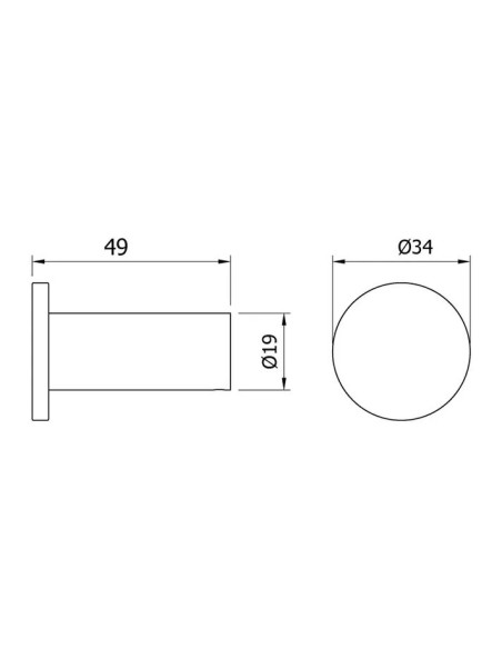 PATÈRE EN ACIER INOXYDABLE AISI 304 COLLECTION CAPRI NOFER