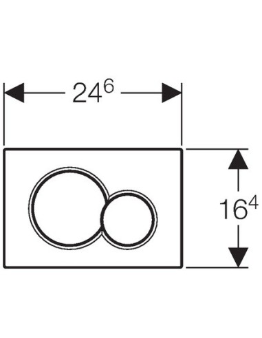 GEBERIT SIGMA 01 COMMANDE WC SUSPENDU