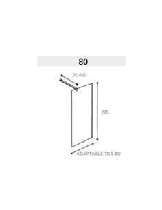 PAROI DE DOUCHE FRONTAL  FIX   - QUADRA 2