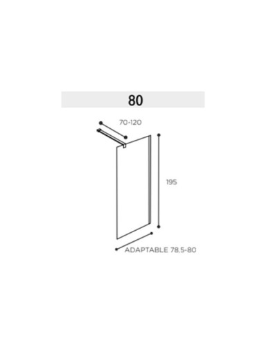 PAROI DE DOUCHE FRONTAL  FIX   - QUADRA