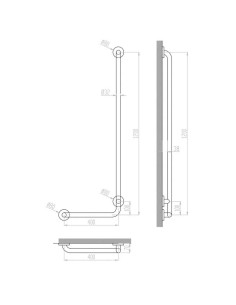 BARRE DE SOUTIEN MURAL EN ACIER INOXYDABLE NOFER 2