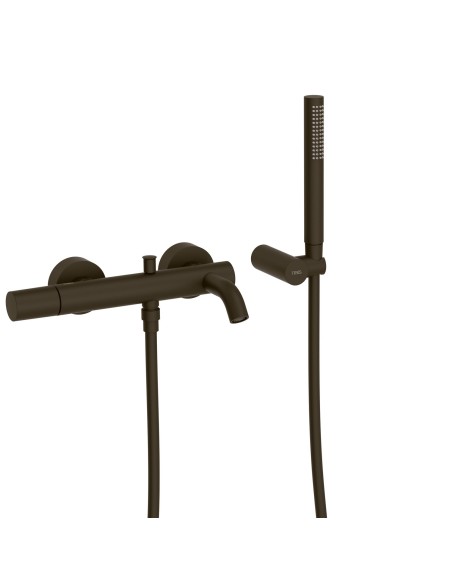 MITIGEUR MURAL POUR BAIGNOIRE AVEC SUPPORT MURAL POUR DOUCHETTE STUDY TRES GRIFERIA