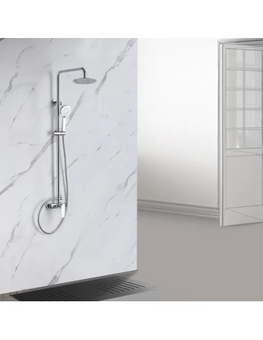 COLONNE DE DOUCHE AVEC DOUCHETTE ET POMMEAU DE DOUCHE NATURE SKY BATH