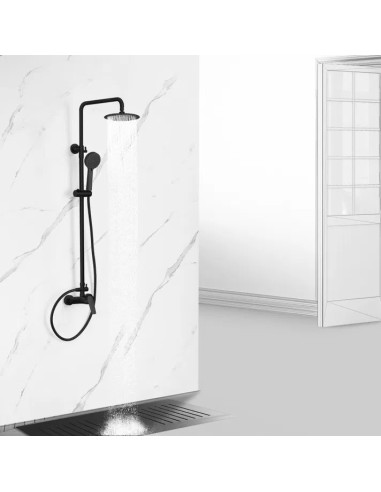 COLONNE DE DOUCHE AVEC DOUCHETTE ET POMMEAU DE DOUCHE NATURE SKY BATH