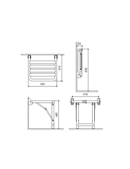 SIÈGE DE DOUCHE MURAL PLIABLE NOFER