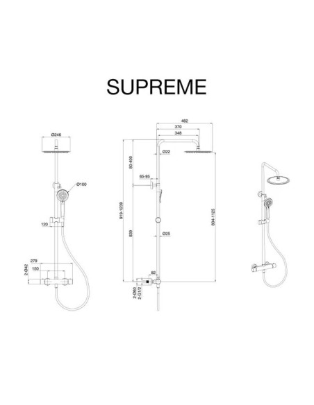 COLONNE DE DOUCHE SUPREME SKY BATH