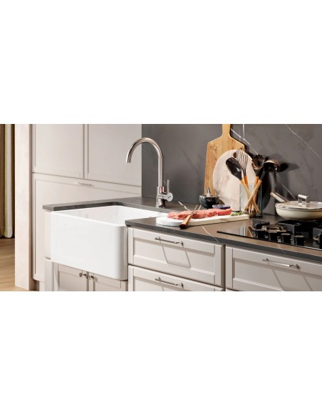 EVIER TIMBRE CÉRAMIQUE FARMHOUSE SANINDUSA