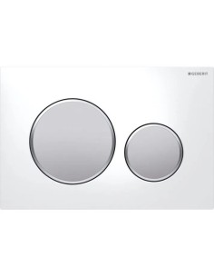 PLAQUE DE CHASSE D'EAU SIGMA 2  BLANC-CHROMÉ GEBERIT