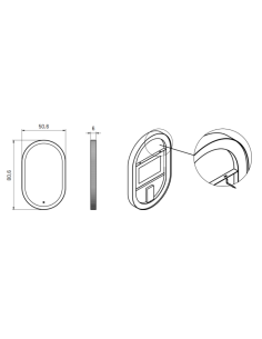 MIROIR LED LOIRA GOLD VISOBATH 2