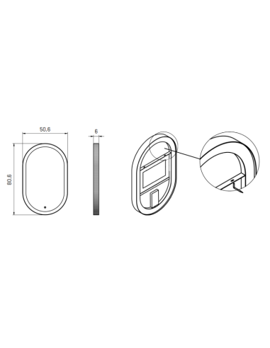 MIROIR LED LOIRA   - VISOBATH