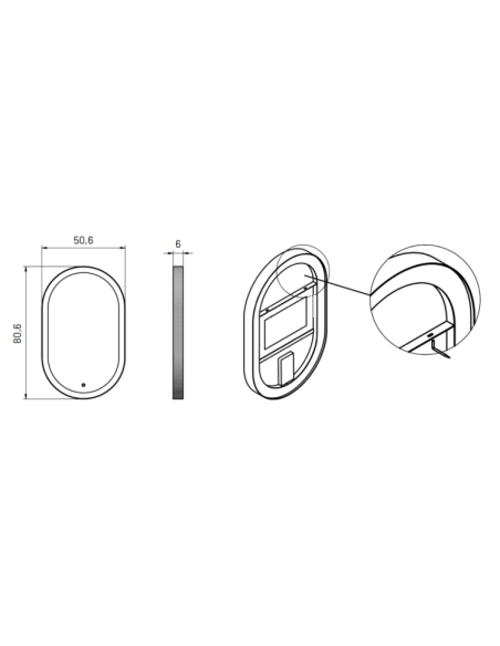 MIROIR LED LOIRA   - VISOBATH