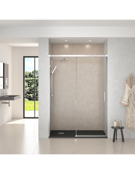 PAROI DE DOUCHE FIXE +COULISSANT YAIZA BECRISA