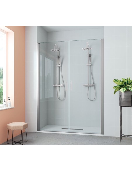 PAROI DE DOUCHE 2 PORTES PIVOTANTES  DENIA BECRISA