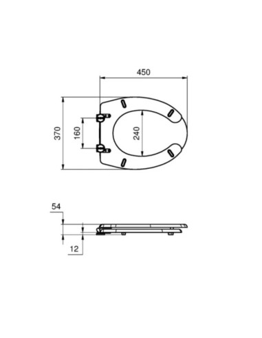 WC ERGONOMIQUE POUR SORTIE HORIZONTALE AVEC RESERVOIR ET COUVERCLE POUR WC PMR NOFER