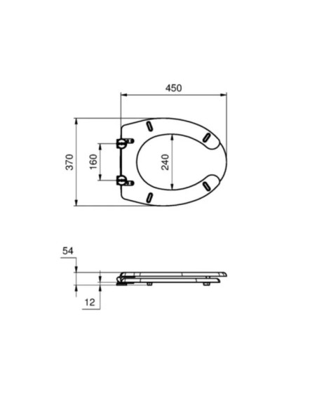 WC ERGONOMIQUE POUR SORTIE HORIZONTALE AVEC RESERVOIR ET COUVERCLE POUR WC PMR NOFER