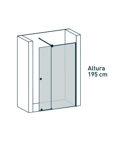 PAROI DE DOUCHE IN OUT RONDA  FIXE +ABATTANT COULISSANT BECRISA