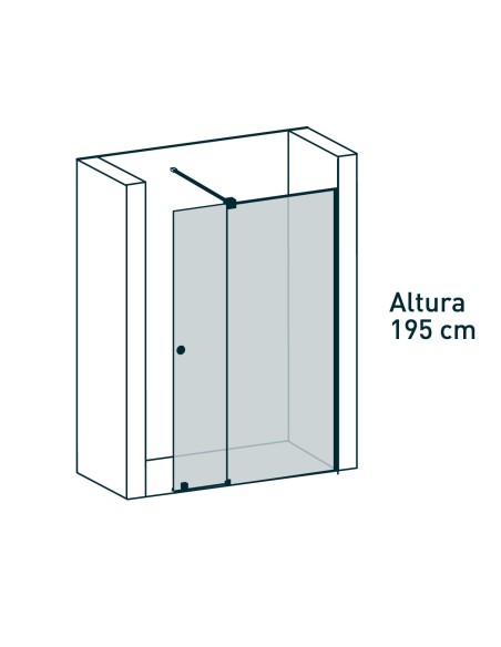 PAROI DE DOUCHE IN OUT RONDA  FIXE +ABATTANT COULISSANT BECRISA