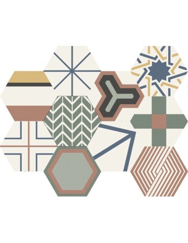 CARRELAGE DIM 23*26 HEXAGON NICE MIX APE GRUPO