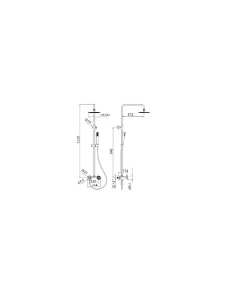 COLONNE DE DOUCHE EXTENSIBLE AVCE ROBINET MITIGEUR OLIMPO IMEX