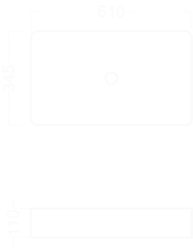 VASQUE RECTANGULAIRE DIM 60 TRE BECRISA