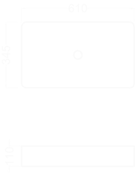 VASQUE RECTANGULAIRE DIM 60 TRE BECRISA