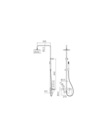 COLONNE DE DOUCHE THERMOSTATIQUE NAPOLES IMEX
