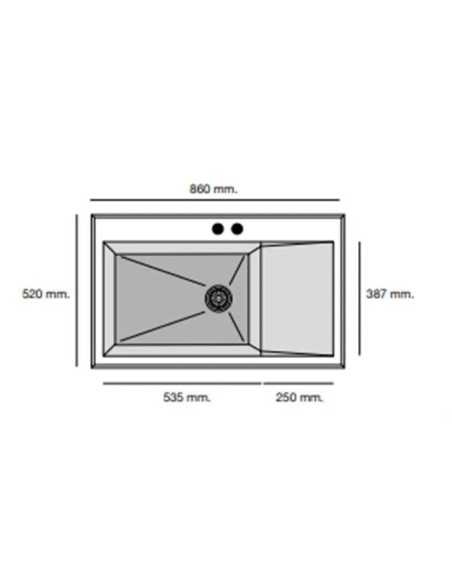 EVIER SHIRA  DIM 86CM POALGI