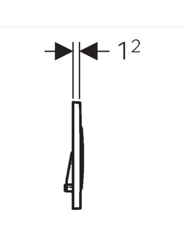 PLAQUE DE DECLENCHEMENT WC DUOFIX SIGMA NOIR MAT GEBERIT