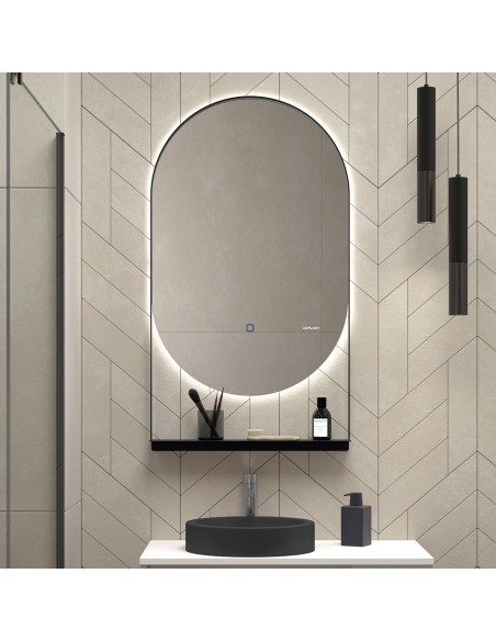 MIROIR OVALE RETROECLAIRER DIM 60*90 DUPLACH