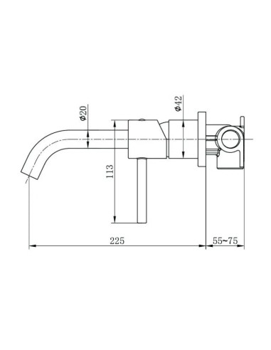 MITIGEUR LAVABO ENCASTRER SANS BOITIER DE JONCTION EN LAITON MONZA IMEX