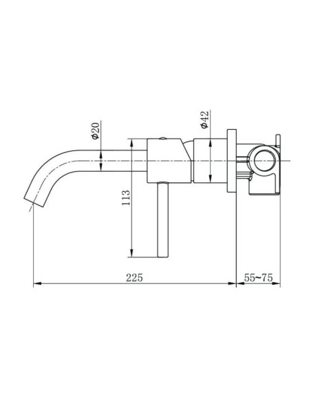 MITIGEUR LAVABO ENCASTRER SANS BOITIER DE JONCTION EN LAITON MONZA IMEX