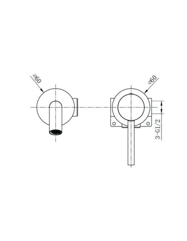 MITIGEUR LAVABO ENCASTRER SANS BOITIER DE JONCTION EN LAITON MONZA IMEX