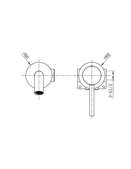 MITIGEUR LAVABO ENCASTRER SANS BOITIER DE JONCTION EN LAITON MONZA IMEX