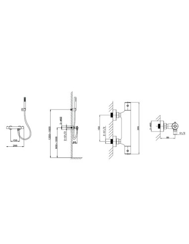 MITIGEUR DOUCHE THERMOSTATIQUE ROUND GME