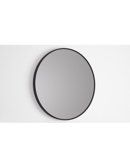 MIROIR ROND SIMPLE AVEC CADRE ACIER NOIR  - DUPLACH GROUP