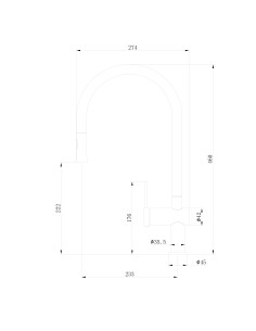 MITIGEUR CUISINE A BEC HAUT EXTRACTIBLE EVO BORRAS 2