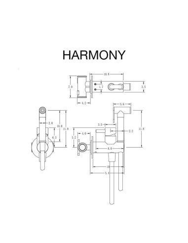 KIT DOUCHETTE ENCASTRE HARMONY  SKY BATH