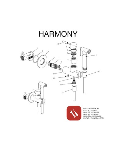 KIT DOUCHETTE ENCASTRE HARMONY  SKY BATH