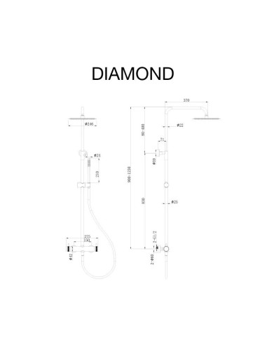 COLONNE DE DOUCHE DIAMOND SKY BATH