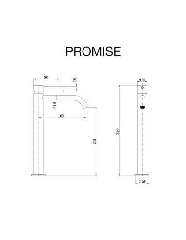 MITIGEUR LAVABO HAUT PROMISE SKY BATH