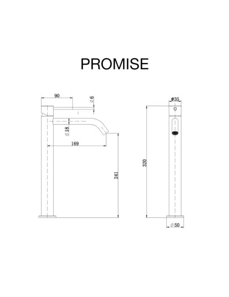 MITIGEUR LAVABO HAUT PROMISE SKY BATH