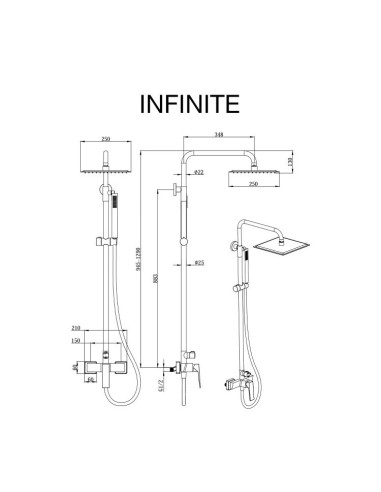 COLONNE DE DOUCHE  INFINITE SKY BATH
