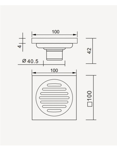 SIPHON DE SOL AVEC GRILLE KROOS