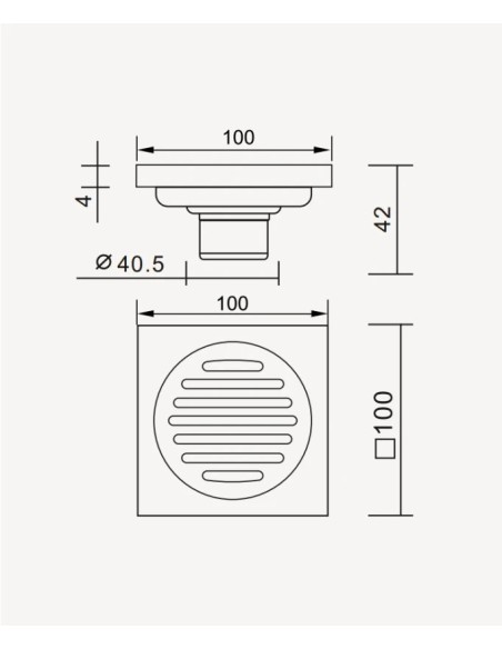 SIPHON DE SOL AVEC GRILLE KROOS