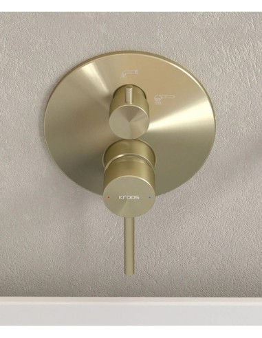 KIT MITIGEUR BAIN DOUCHE MURAL 3 TROUS ENCASTRÉ CORBEAU KROOS