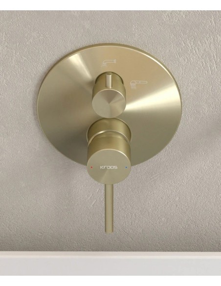 KIT MITIGEUR BAIN DOUCHE MURAL 3 TROUS ENCASTRÉ CORBEAU KROOS