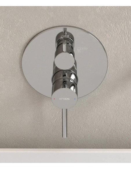 KIT MITIGEUR BAIN DOUCHE MURAL 3 TROUS ENCASTRÉ CORBEAU KROOS