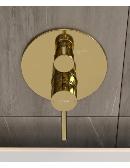 KIT MITIGEUR BAIN DOUCHE MURAL 3 TROUS ENCASTRÉ CORBEAU KROOS