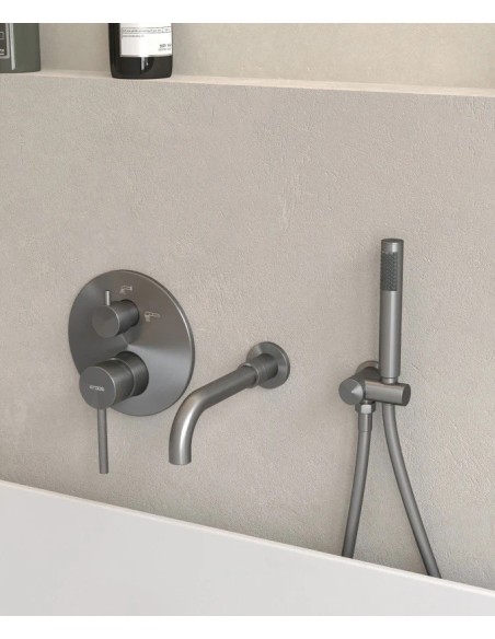 KIT MITIGEUR BAIN DOUCHE MURAL 3 TROUS ENCASTRÉ CORBEAU KROOS