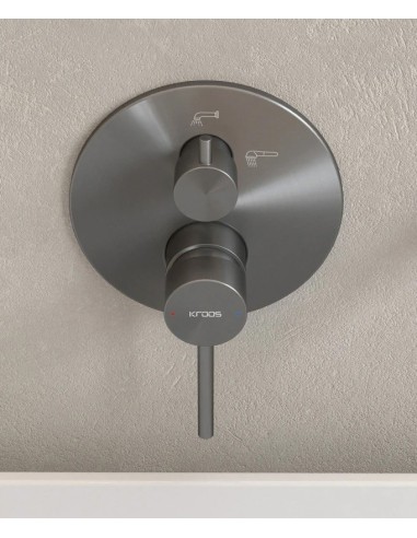 KIT MITIGEUR BAIN DOUCHE MURAL 3 TROUS ENCASTRÉ CORBEAU KROOS